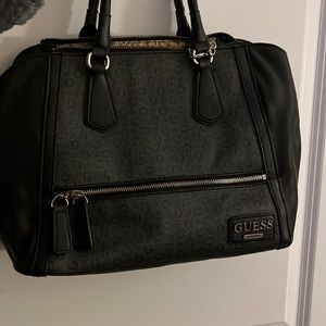 Black Guess Purse with silver accents